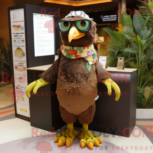 Brown Parrot mascot costume...