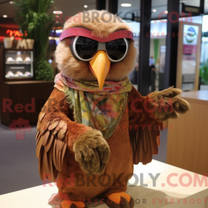 Brown Parrot mascot costume...