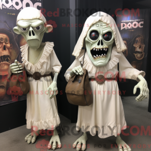 Cream Undead maskot kostume...