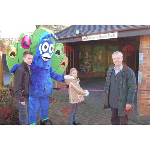 Giant blue and green peacock mascot - Redbrokoly.com
