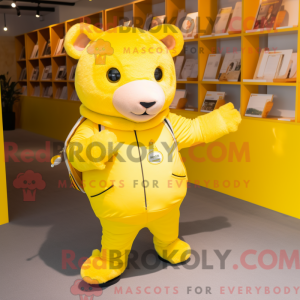 Geel Sow-mascottekostuum...