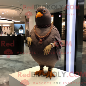 Brown Pigeon mascot costume...