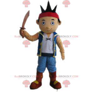 Brown Boy Maskottchen als Pirat verkleidet - Redbrokoly.com