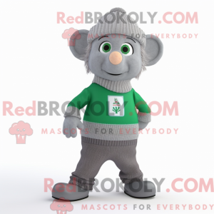 Gray Irish Flag mascot...