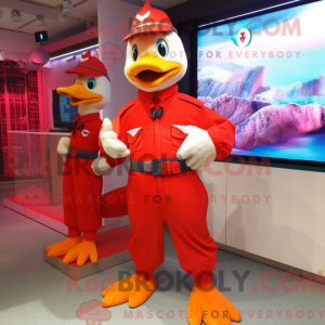 Røde gæs maskot kostume...