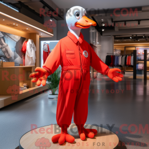 Rode Ganzen mascottekostuum...