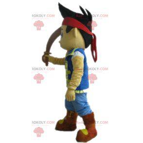 Mascotte ragazzo marrone vestito da pirata - Redbrokoly.com