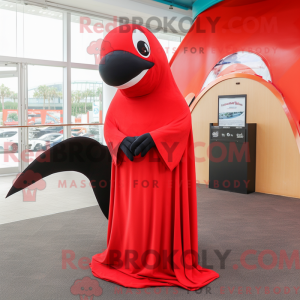 Red Killer Whale mascot...