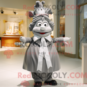 Gray Queen mascot costume...