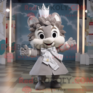 Gray Queen mascot costume...