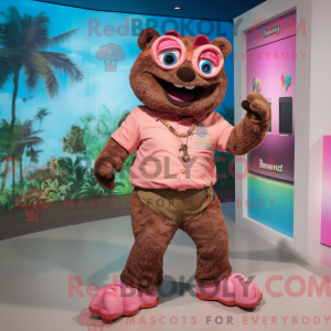 Disfraz de mascota marrón...