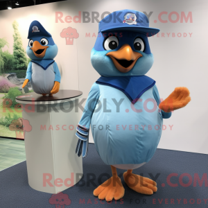 Peach Blue Jay mascotte...