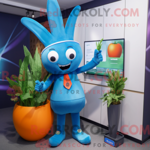 Blue Carrot mascottekostuum...