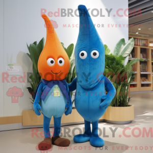 Blue Carrot mascottekostuum...