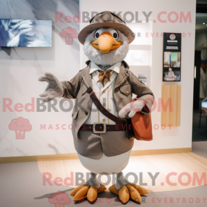 Olive Gull mascottekostuum...