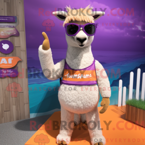 Lavendel lama-maskotkostyme...