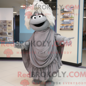 Grijs Gyro-mascottekostuum...