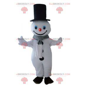 Mascotte de bonhomme de neige géant. Mascotte d'hiver -