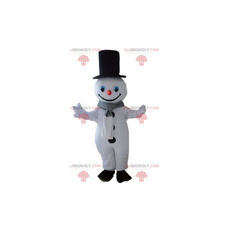 Mascote gigante do boneco de neve. Mascote de inverno -