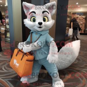 Grijze vos mascottekostuum...