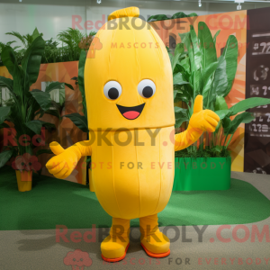 Geel Wortel mascottekostuum...
