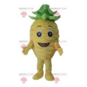 Kæmpe gul og grøn ananas maskot. Frugt maskot - Redbrokoly.com