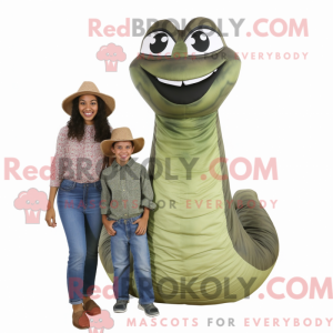 Oliven Titanoboa maskot...