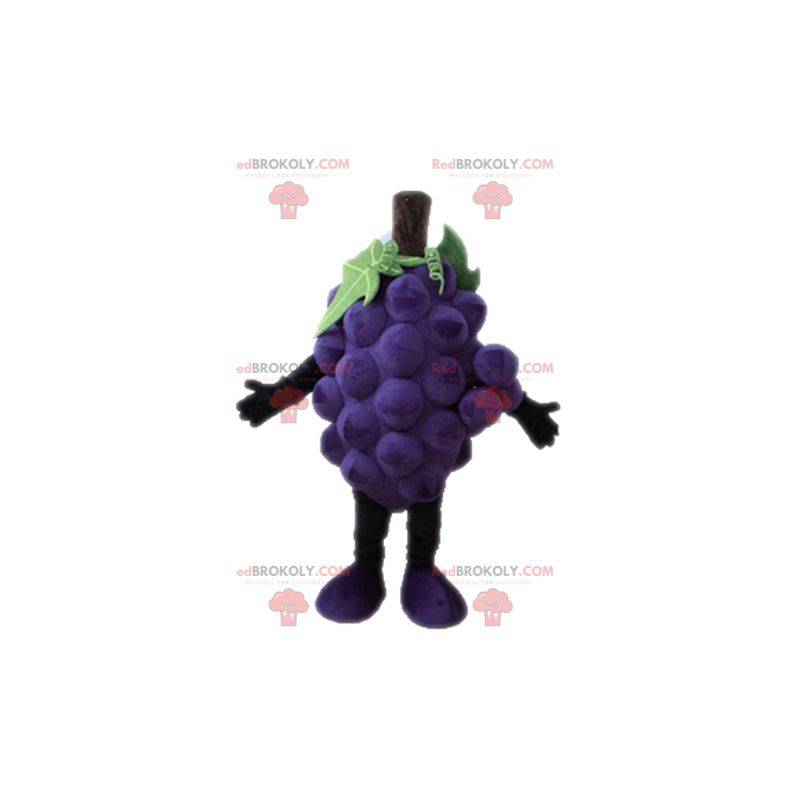 Mascote gigante cacho de uvas. Mascote de frutas -