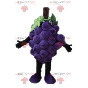 Mascote gigante cacho de uvas. Mascote de frutas -