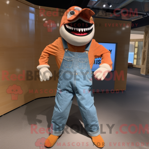 Oranžová postava maskota...