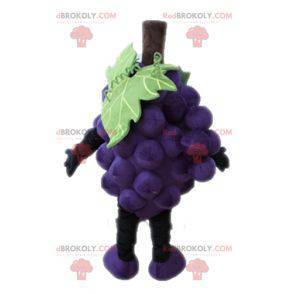 Mascote gigante cacho de uvas. Mascote de frutas -