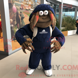 Navy Eremit Krabbe maskot...