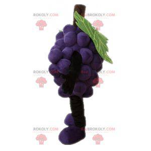 Mascote gigante cacho de uvas. Mascote de frutas -