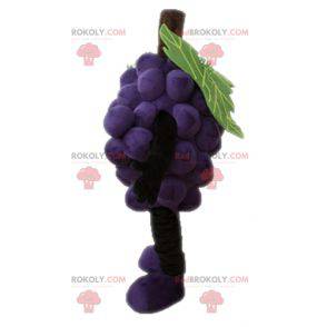 Mascote gigante cacho de uvas. Mascote de frutas -