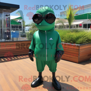 Groen orka-mascottekostuum...