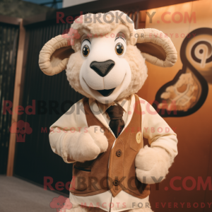 Tan Ram mascotte kostuum...