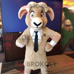 Tan Ram mascotte kostuum...