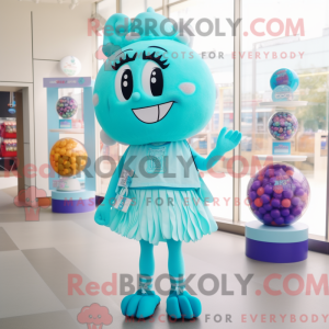 Maskotdraktfigura Cyan...