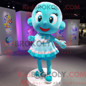 Maskotdraktfigura Cyan...