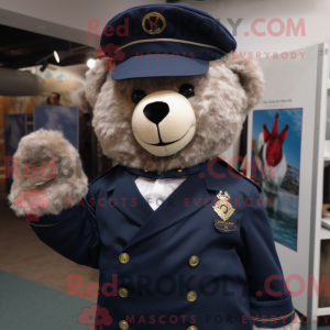 Navy Teddy Bear mascot...