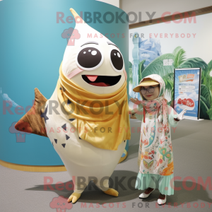 Cream Tuna mascot costume...