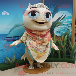 Cream Tuna mascot costume...