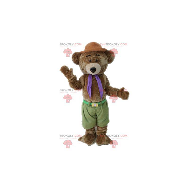 Mascote urso de pelúcia marrom fofo e macio - Redbrokoly.com