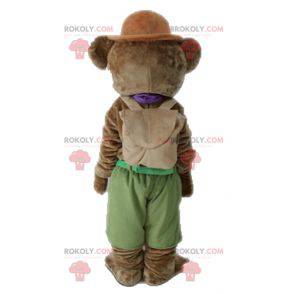 Mascote urso de pelúcia marrom fofo e macio - Redbrokoly.com