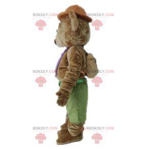 Mascotte d'ours en peluche marron doux et mignon -