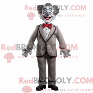 Gray Clown mascot costume...