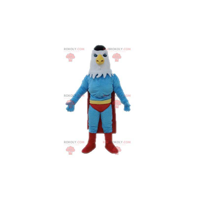 Mascotte dell'aquila vestita come un supereroe - Redbrokoly.com