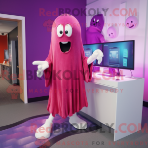 Magenta Ghost Maskottchen...