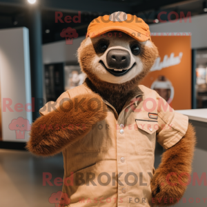 Rust Sloth mascot costume...
