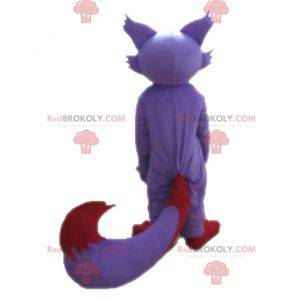 Mascote raposa bege e vermelho roxo - Redbrokoly.com